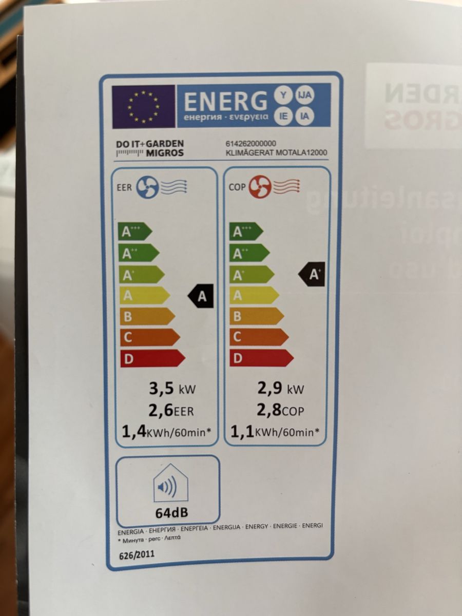 Migros Climatiseurs: Klimagerät Motala 12000 – D'occasion à Grellingen par Disrupter 5