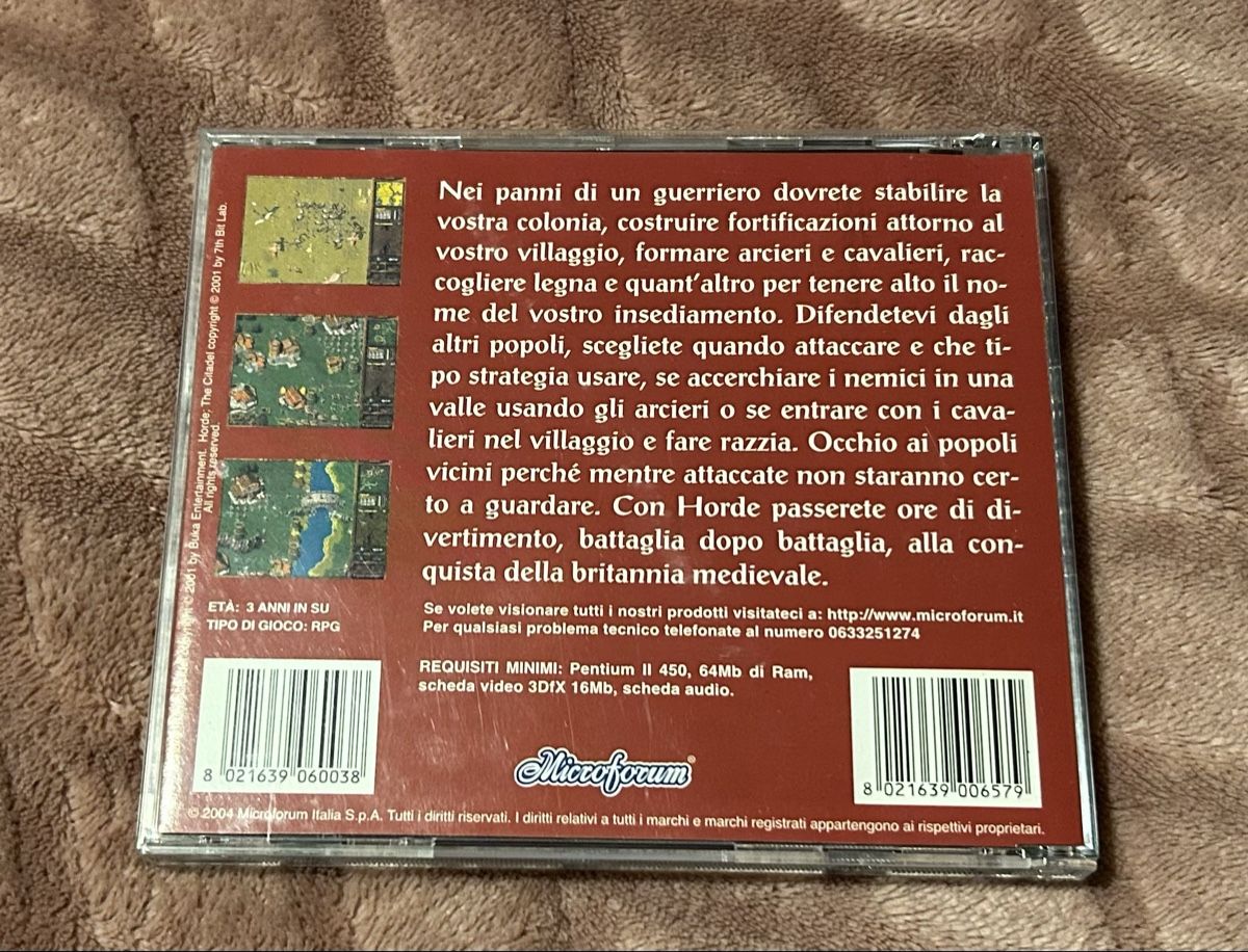 Giochi: HORDE PC CD-ROM VINTAGE RETRO GAME – Usato da Langnau Am Albis venduto da raf_hrh2 2