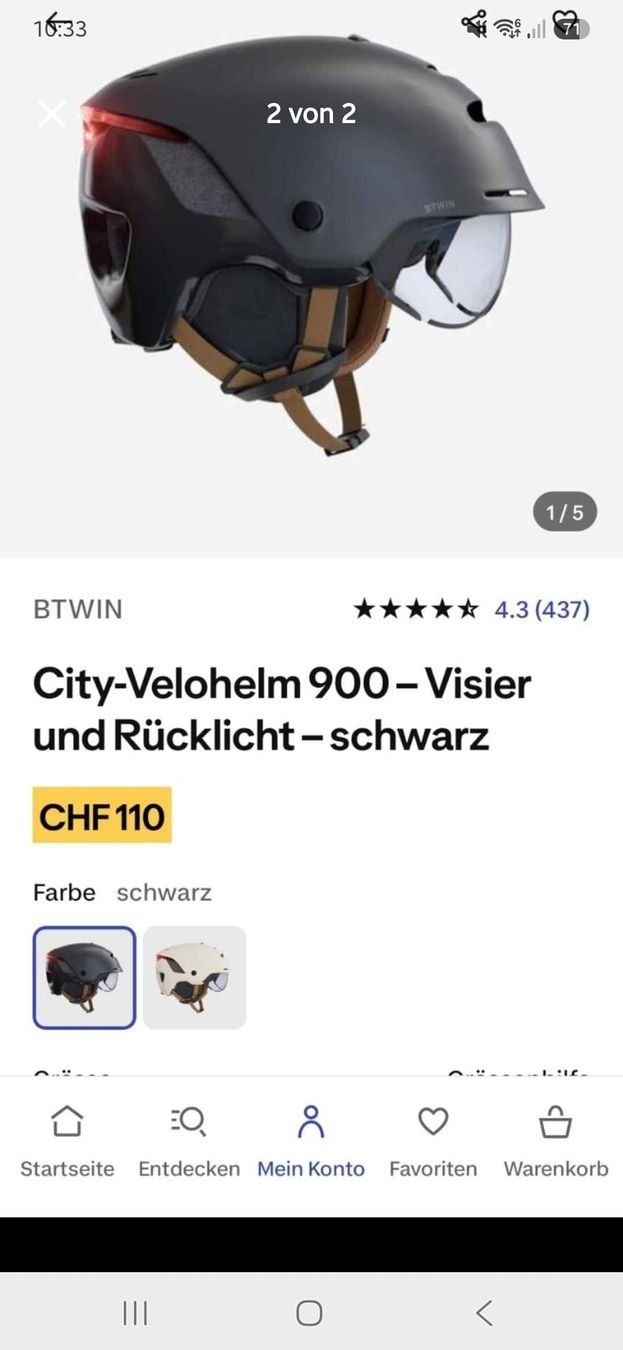 Caschi & visiere: Fahrradhelm mit Visier – Usato da Lausanne venduto da Serge_Dobble 1