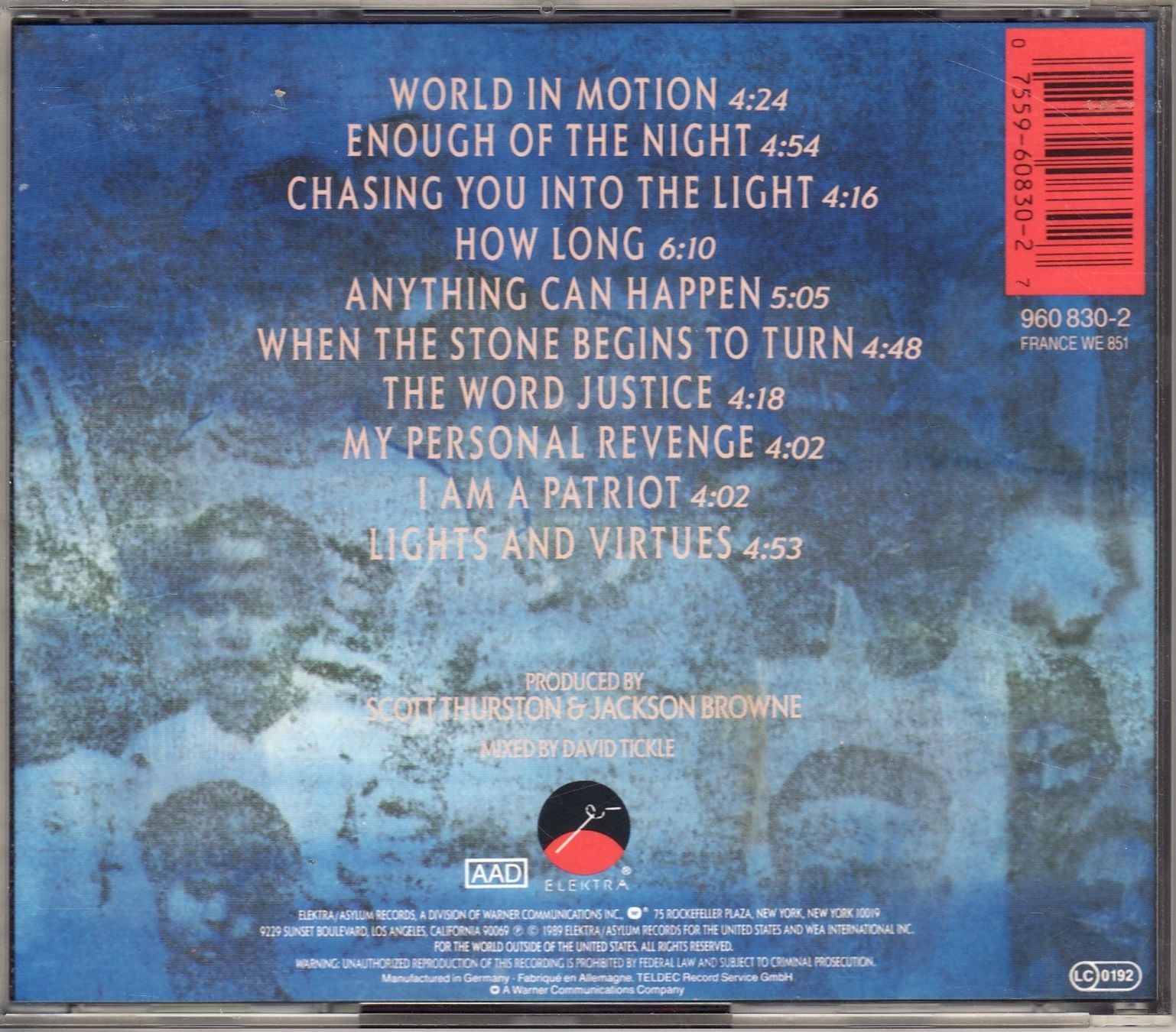 CD: Jackson Browne – World In Motion – Nuovo (secondo la descrizione) da Boussens venduto da catfood01 1