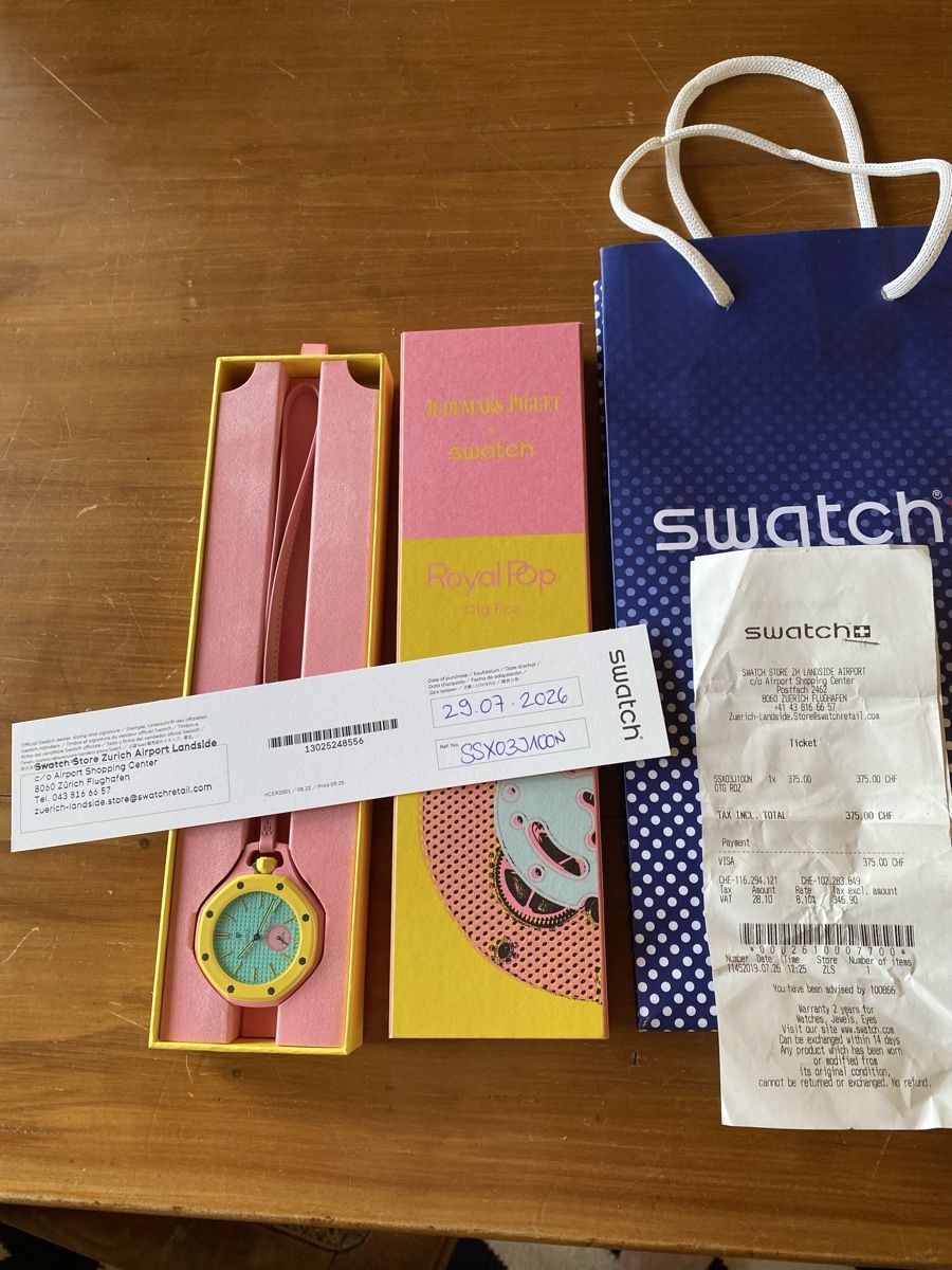 Swatch Orologi: Swatch Royal Pop Otg Roz – Nuovo e nell'imballaggio originale da Rosshäusern venduto da Pebach01