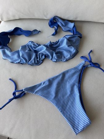 Bikini Streifen Blau Grösse XS/S Damen Neu