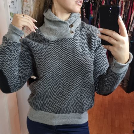 Schicker Vintage Style Rollkragenpullover Gr. 40