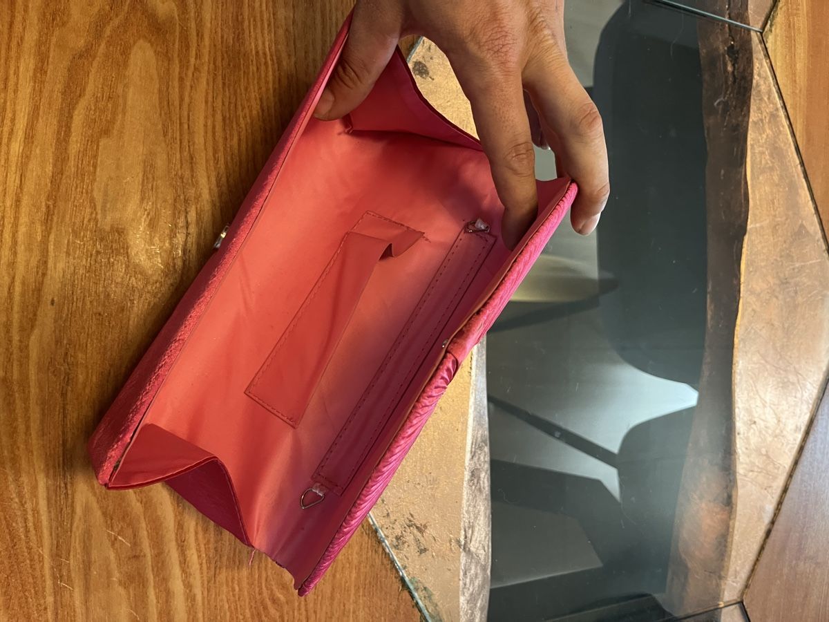 Borse da donna: Clutch gerafft Handtasche Pink Rosa – Usato da Gelterkinden venduto da DominikWeissDesign 2