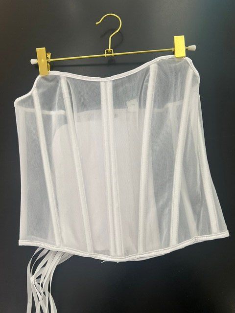 Top: Weisses transparentes Bustier – Nuovo e nell'imballaggio originale da Zürich venduto da Naebeli 1