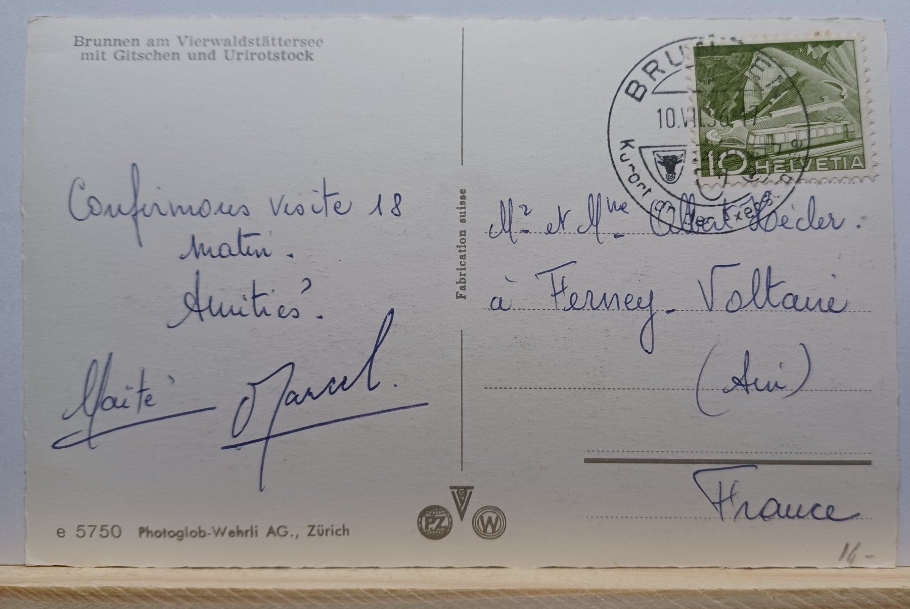 Cartoline postali: No. E 5750, Brunnen belebt , Oldtimer, 1956, gelaufen – Usato da Aarau Rohr venduto da mgvw 1