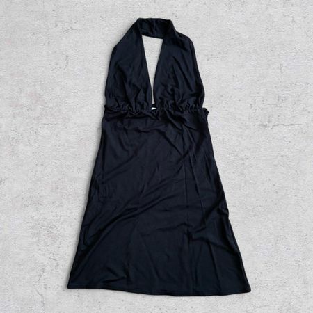 weekday deep halter neck mini dress- size M