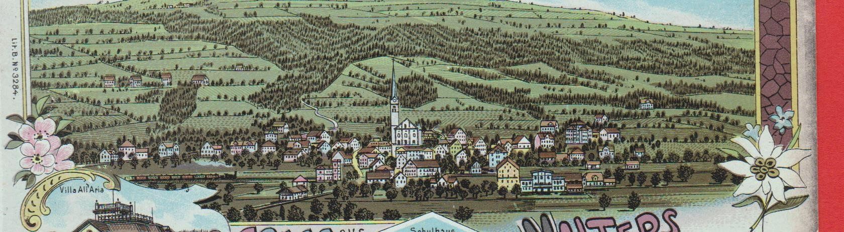 Cartoline postali: Malters   -   alte Litho-Ansichtskarte von 1911 – Usato da Vitznau venduto da Ropaku 2