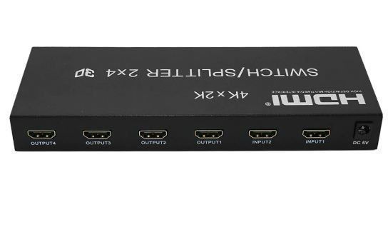 Konverter: HDMI Switch Splitter 2x4 Audio Extractor – Neu und originalverpackt aus Unterägeri von RmOnline 4