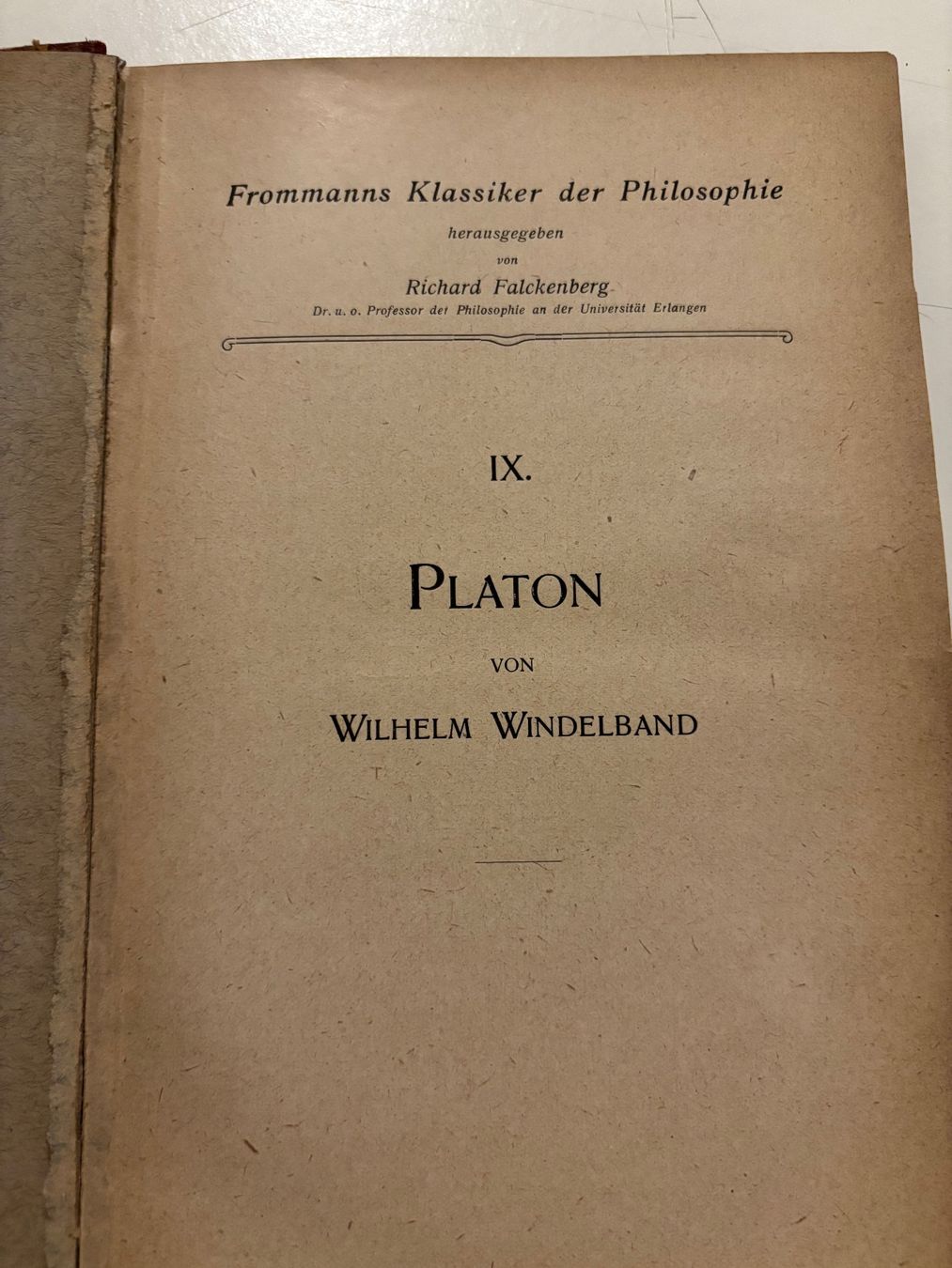 Libri: Platon von Wilhelm Windelband, 1920, Klassiker – Usato da Pfäffikon ZH venduto da Emporos_42 2