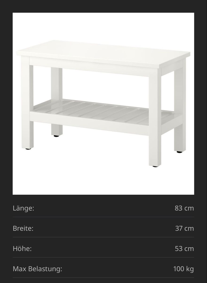 Bänke: Sitzbank weiss – Gebraucht aus Gebenstorf von Brufittu 2