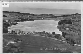 Le lac de Bret vue d'avion
