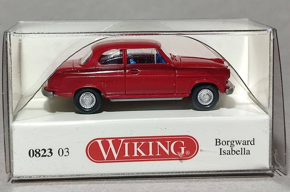 Miniature WIKING Borgward Isabella Coupé Blanc - Échelle 1:87 / HO - Occasion Comme Neuve