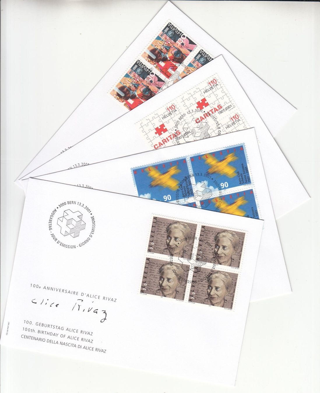 Tutti i francobolli: SBK 1015 - 1018 im 4er-Block FDC – Usato da Bürglen TG venduto da StampGraf