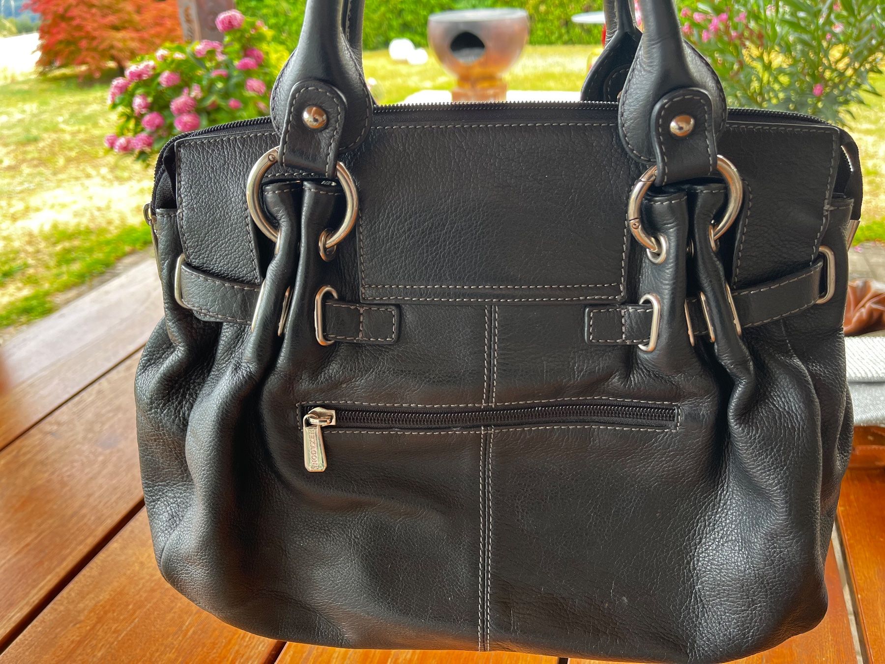 Borse da donna: Original HEXAGONA Lederhandtasche – Schwarz – Usato da Bözberg venduto da sojana 1