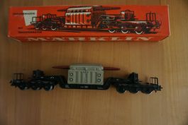 Märklin 4617 Tiefladewagen m. Trafo - passt zu HAG & Faller