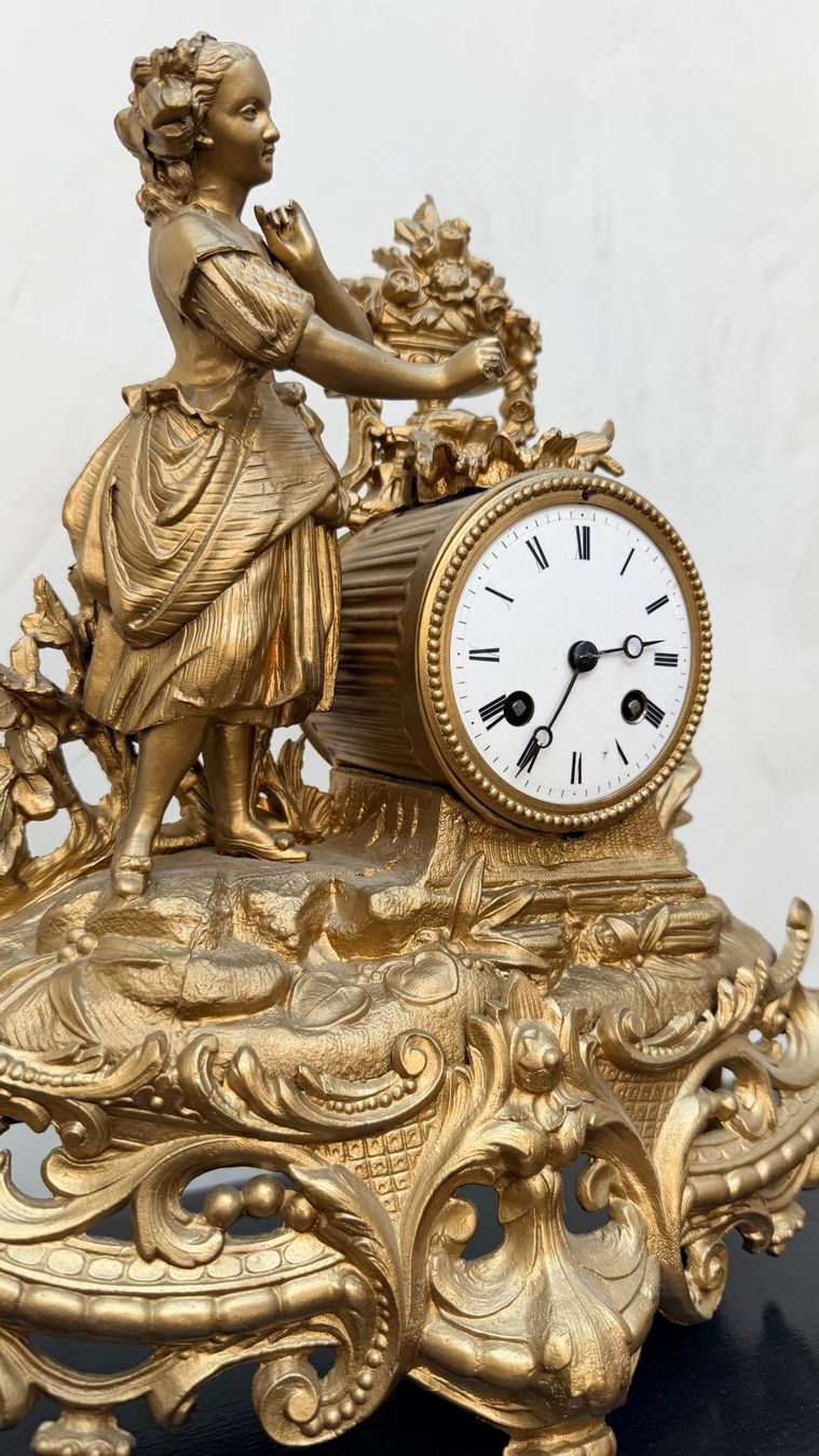Orologi da terra & Orologi da parete: Pendule de cheminée de style Rococo ou Napoléon III – Usato da Bulle venduto da ABELiAM 6