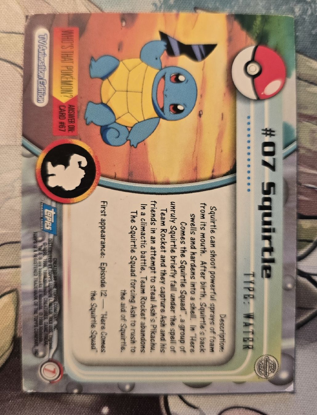 Topps Sammelbilder & Trading cards: Topps Pokémon 07 Squirtle – Gebraucht aus Genève von Hoenn. 1