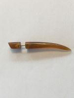 Fake Piercing Ohr gebogener Expander aus HornNEU