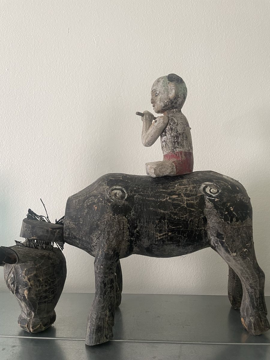 Sculture & Statue: Large vietnamese puppet wood carving antique – Usato da Basel venduto da Amechan. 3
