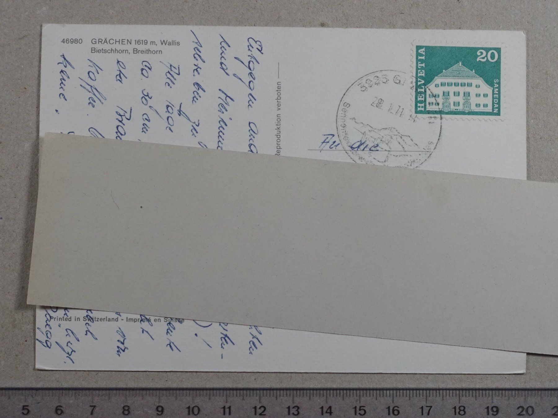 Cartes postales: Grächen, 1971 – D'occasion à Lenzburg par fh1 1