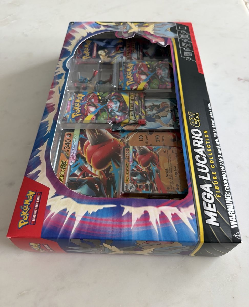 Pokémon Carte collezionabili: Pokemon Mega Lucario ex Figure Collection EN – Nuovo e nell'imballaggio originale da Schaffhausen venduto da solequart 4