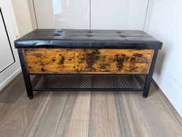 Schuhbank, Schuhregal, mit grossem Fach, 100 x 50 x 40 cm