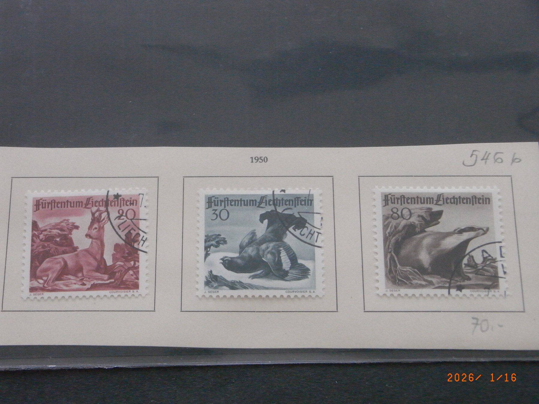 Tutti i francobolli: Fl 1950 232-234 g. Satz top – Usato da Ittigen venduto da shetland