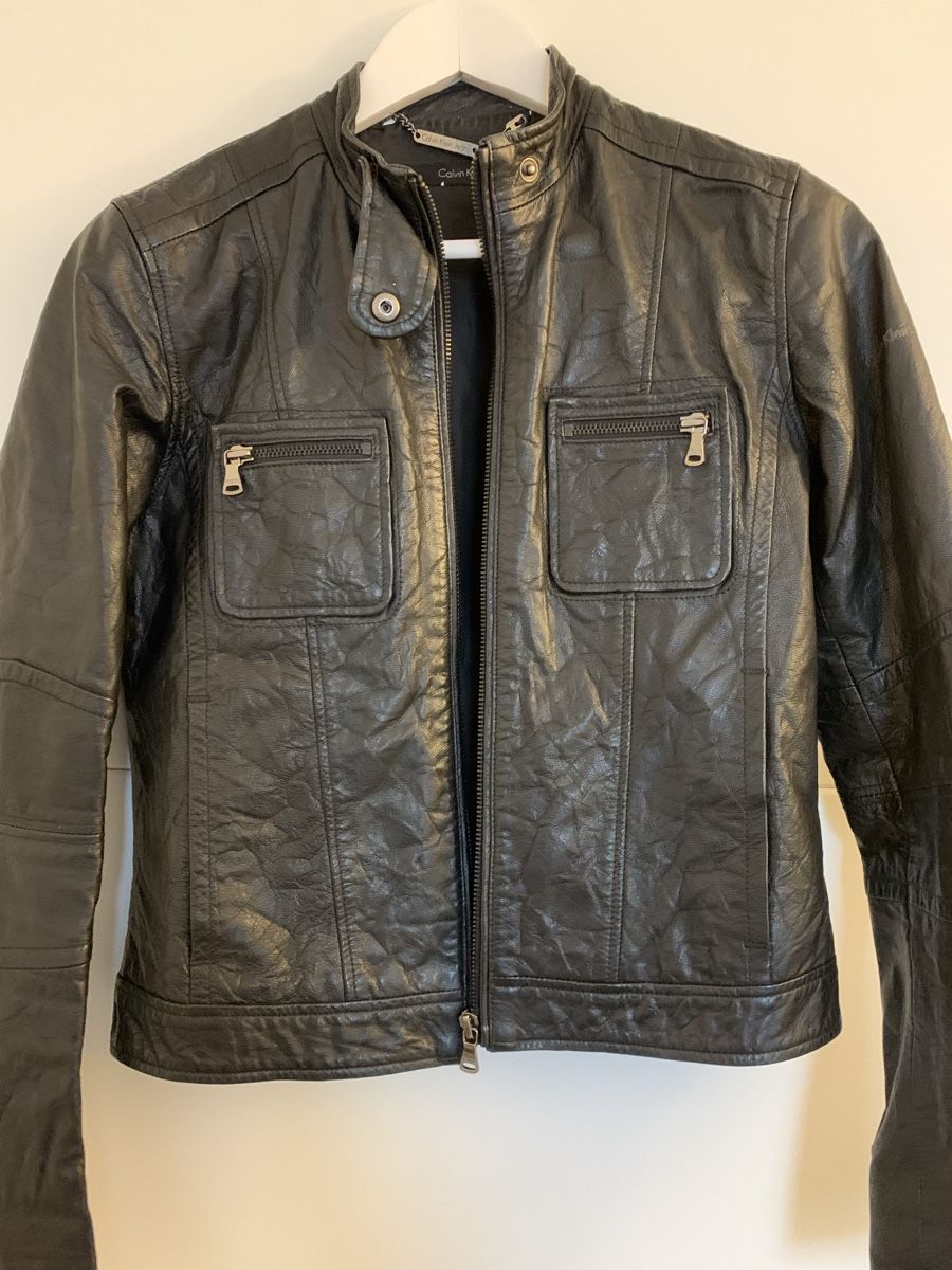 Calvin Klein Giacche: Calvin Klein Jeans Lederjacke Gr. S – Nuovo e nell'imballaggio originale da Mettmenstetten venduto da _4_YOU_ 2