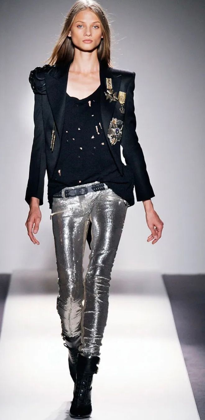 Balmain Pantaloni: Balmain, pantalon sequins, 36 – Nuovo (secondo la descrizione) da Genève venduto da dachaw