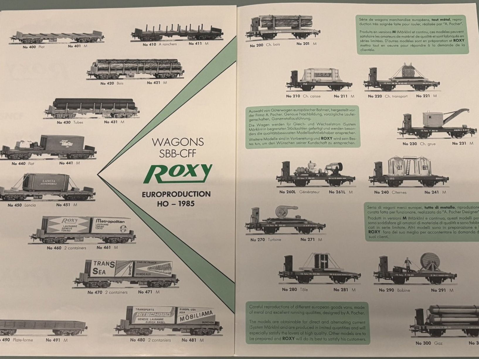Metropolitan Modellini di ferrovie: 1985 METROP + ROXY  HO HÄNDLERKATALOGE – Usato da Sion venduto da lol_98vj 7