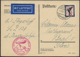 1929 Zeppelin LZ 127 Orientfahrt Friedrichshafen in Schweiz