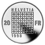 20 CHF - Pièce commémorative 1998 : 150ème de l'État fédéral