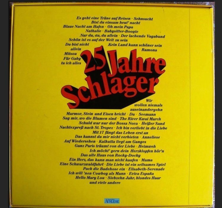 Vinyles: 25 Jahre Schlager – D'occasion à Horn par enigma66 1