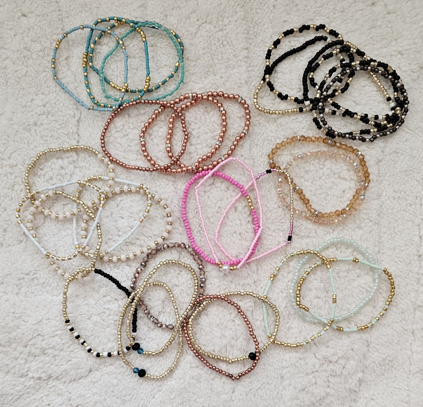 Bracciali & Braccialetti: Kinder-Perlenarmbänder – Nuovo (secondo la descrizione) da Grosshöchstetten venduto da Chaotik-Reptil