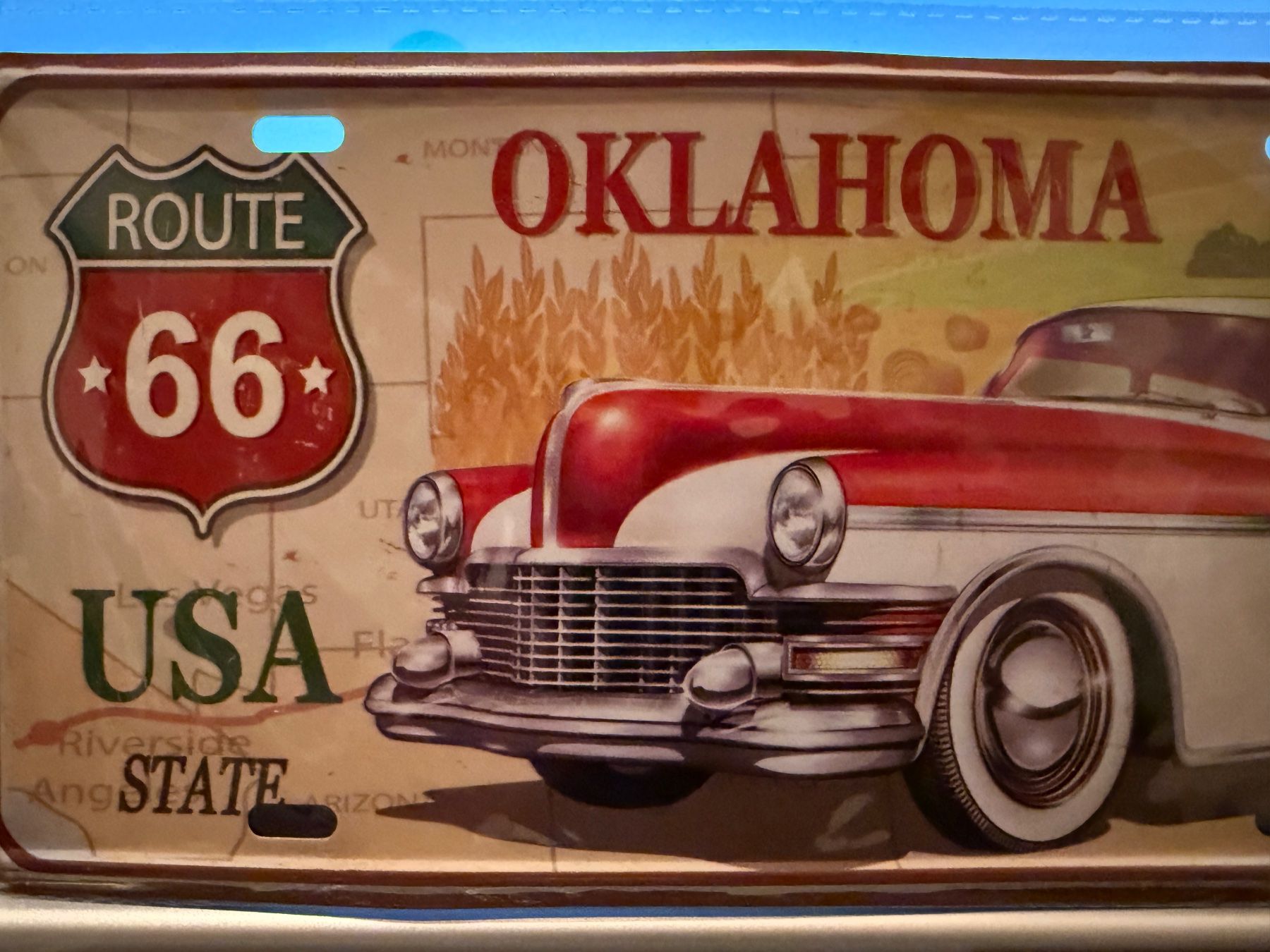 Schilder: Blechschild Route 66 Oklahoma 30x15 cm NEU – Neu und originalverpackt aus Messen von Versber 2