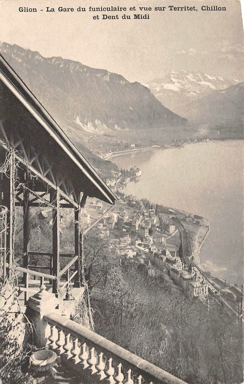Thonon-les-Bains - Carte Thonon Château de Livet et funiculaire de Rives