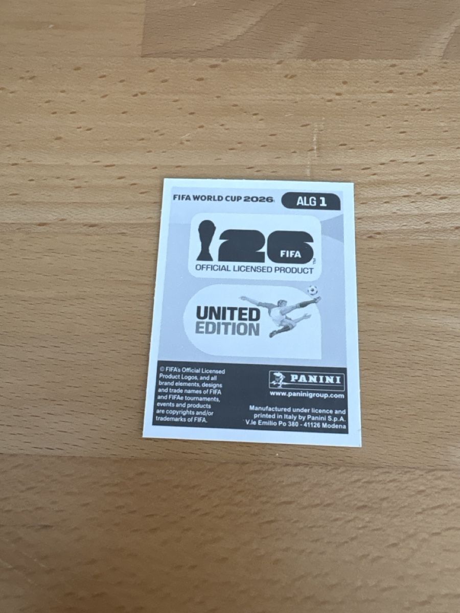 Panini Carte collezionabili: FIFA World Cup 2026 Sticker Algerien ALG 1 Panini – Nuovo (secondo la descrizione) da Niederrohrdorf venduto da 92Fischli 1