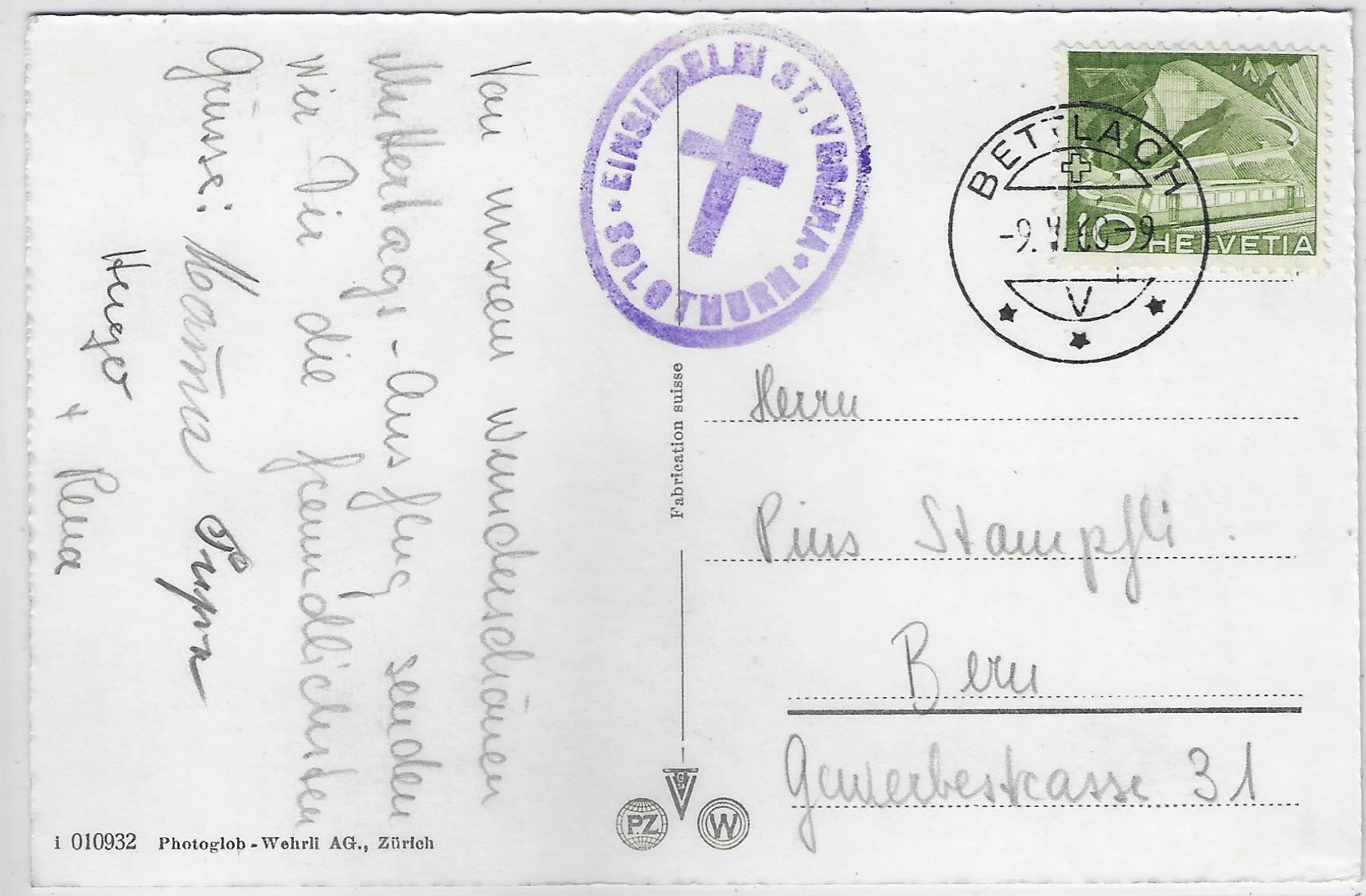 Cartes postales: Solothurn - Einsiedelei - animee – D'occasion à Ettingen par Kartenplanet 1
