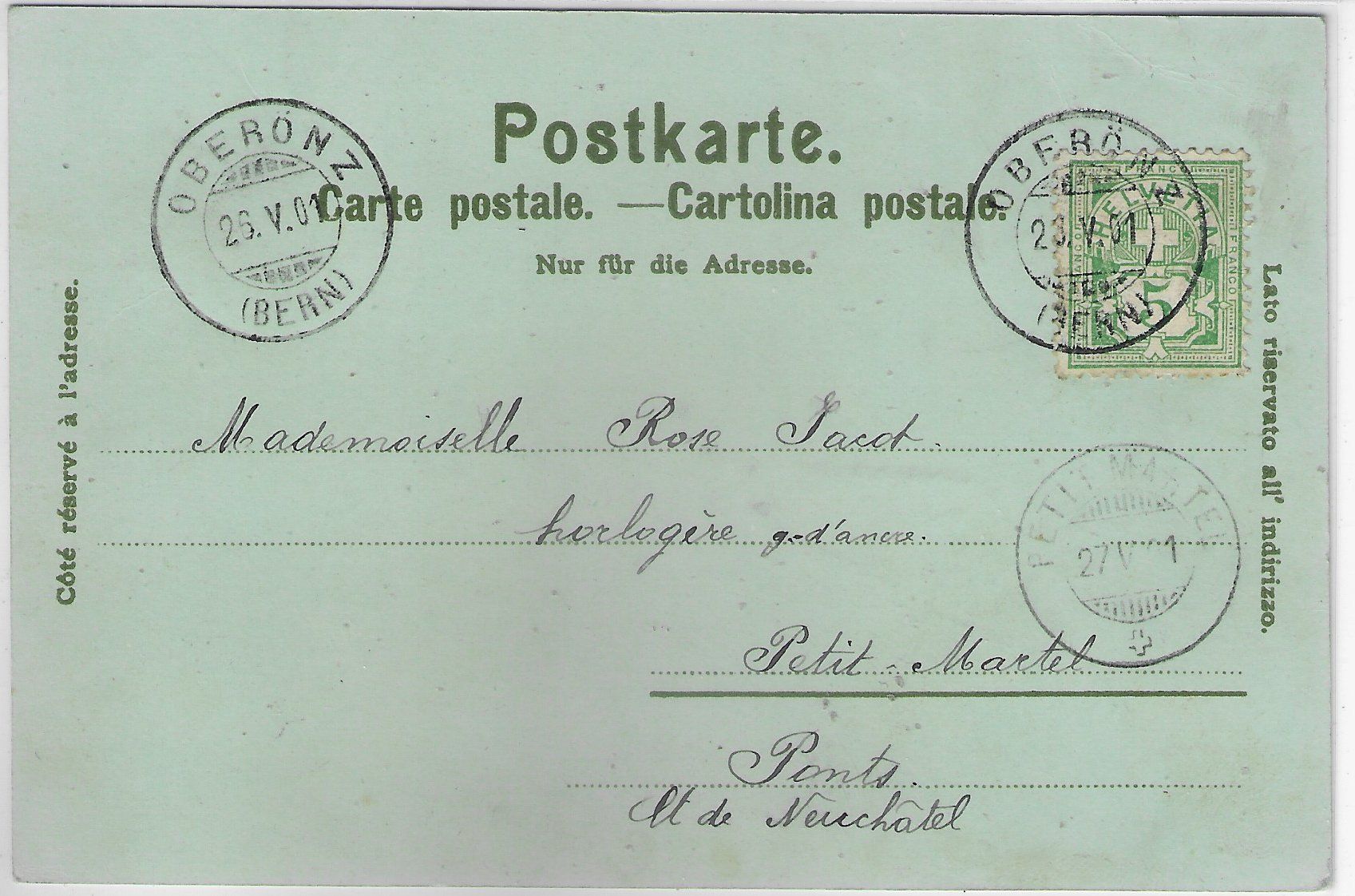 Cartoline postali: Gruss aus Herzogenbuchsee - Mondschein-Litho – Usato da Ettingen venduto da Kartenplanet 1