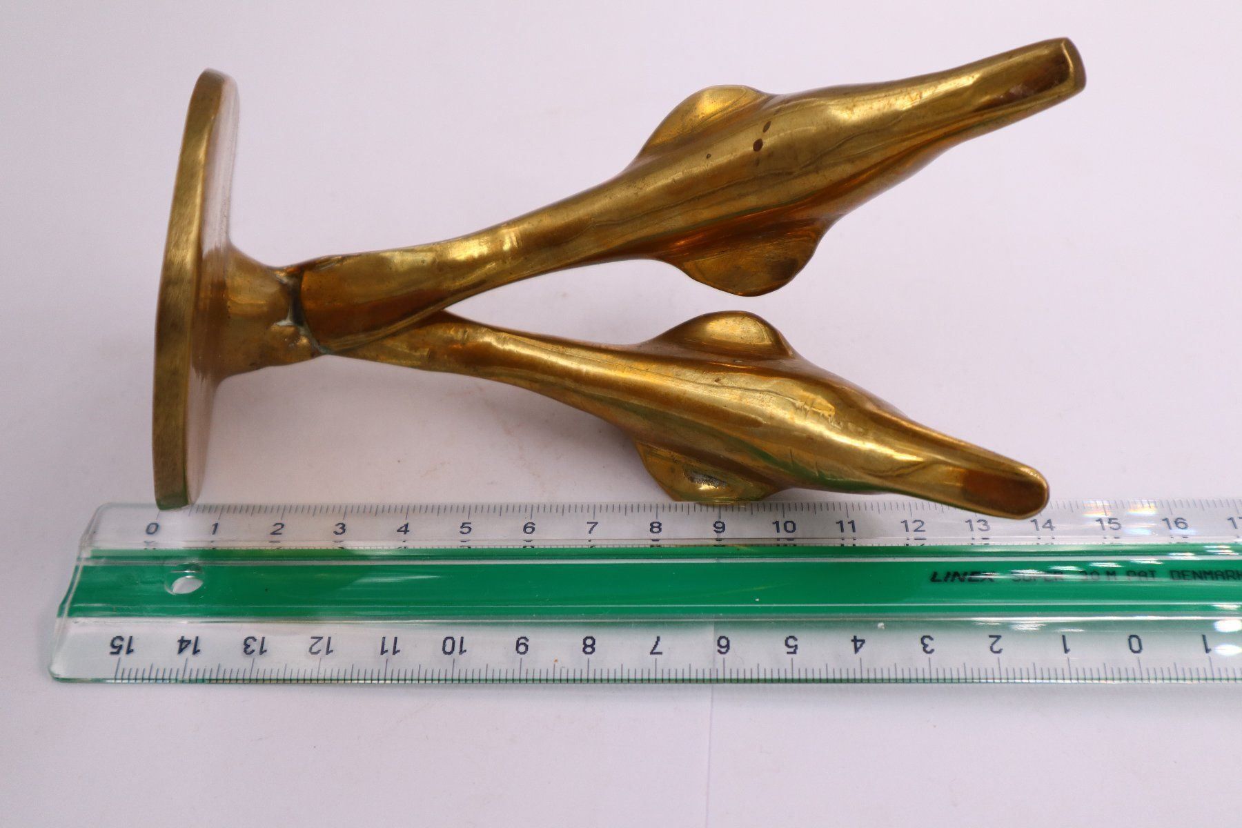 Sculture & Statue: Delfin Messing Figur Vintage Antik mit 2 Delfinen – Usato da Baden venduto da TellsKuchenhaus 2