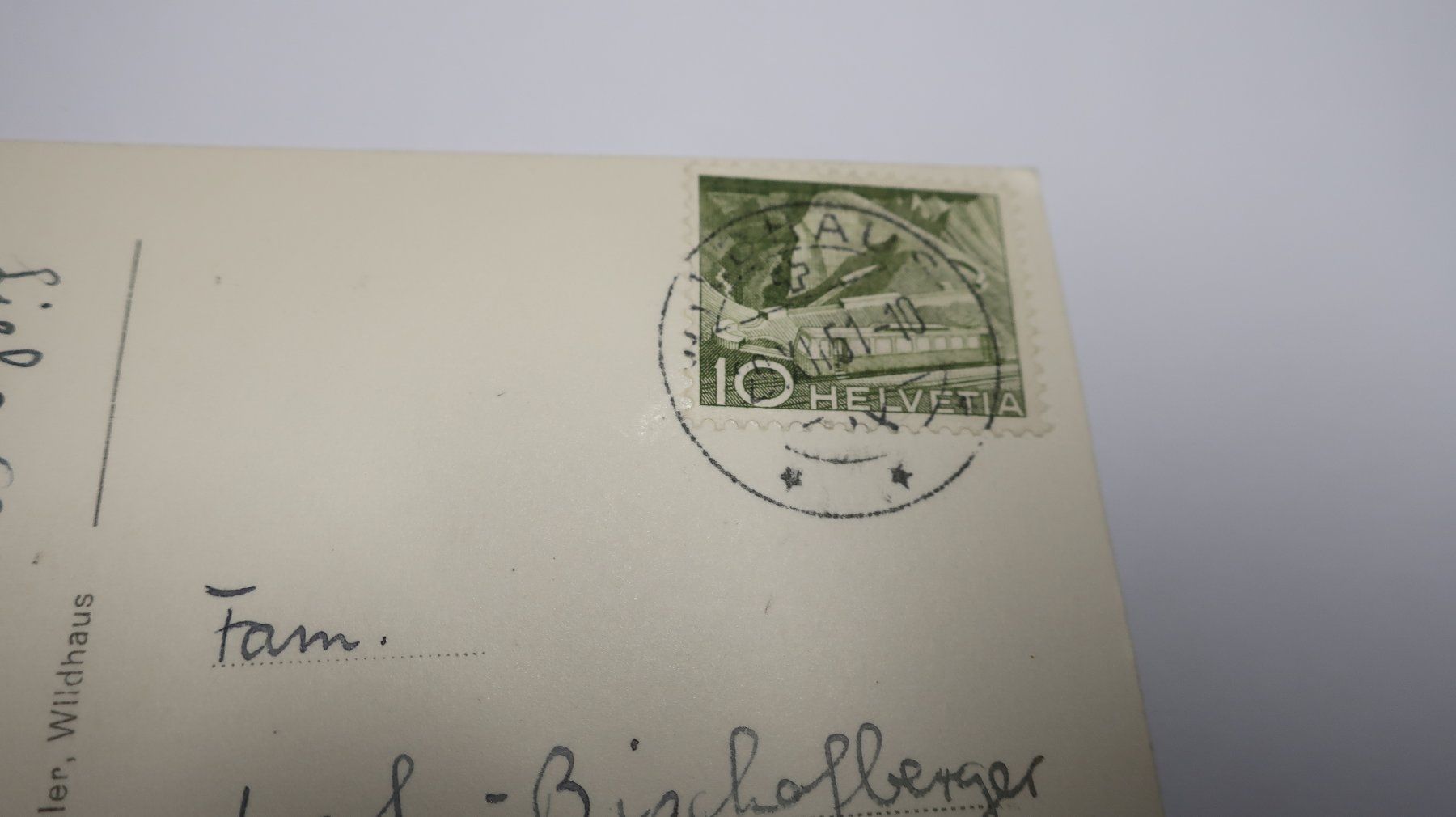 Cartoline postali: Wildhaus - Churfirsten  1951 – Usato da Cormoret venduto da Pascalll2001 3