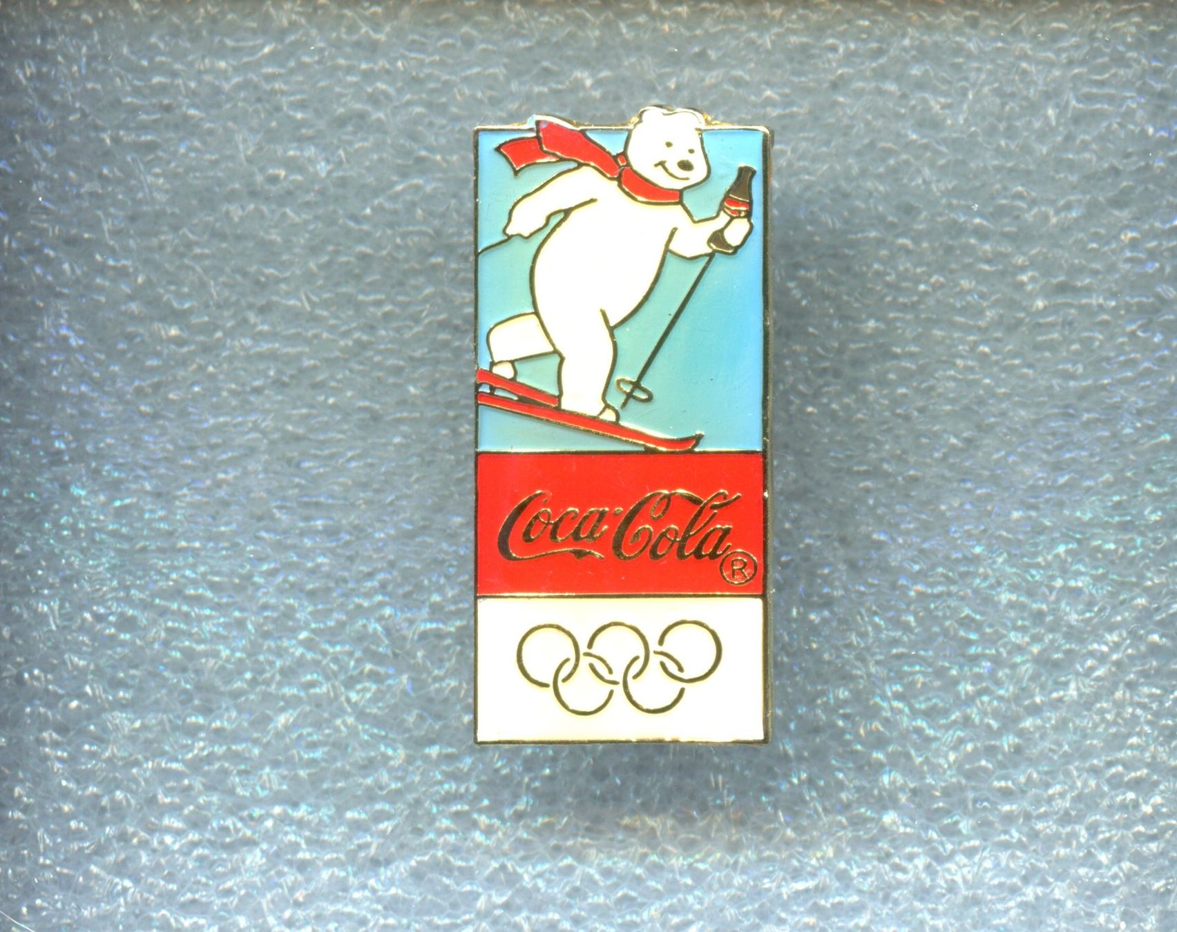 Coca-Cola Placchette & Badge: Coca Cola  Eisbär  Skilanglauf – Usato da Winterthur venduto da Sammleroase