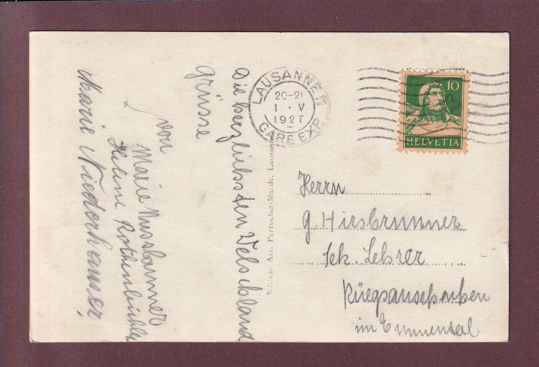 Ansichtskarten: LAUSANNE - Grand Pont - 1927 – Gebraucht aus Pully von nicecards 1