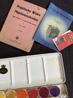 Bastelset Malfarben Pinsel Bucher Schraubenzieher guter Zust