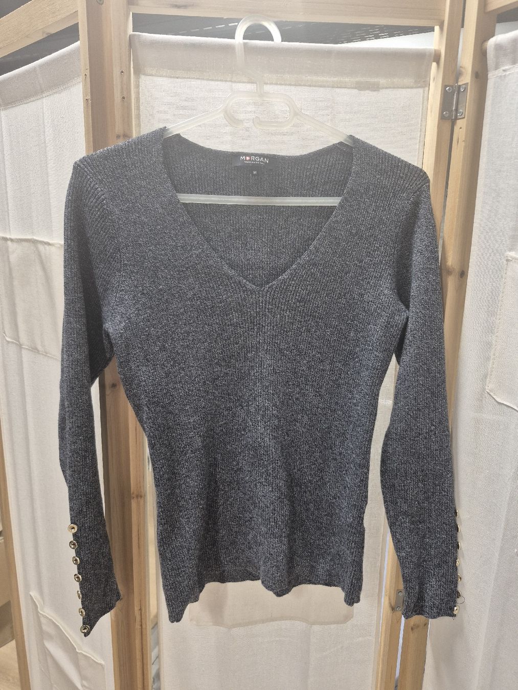 Morgan Pullover & Sweatshirts: Pull femme Morgan gris taille M comme neuf – Neu (gemäss Beschreibung) aus St-Pierre-Clages von _RV