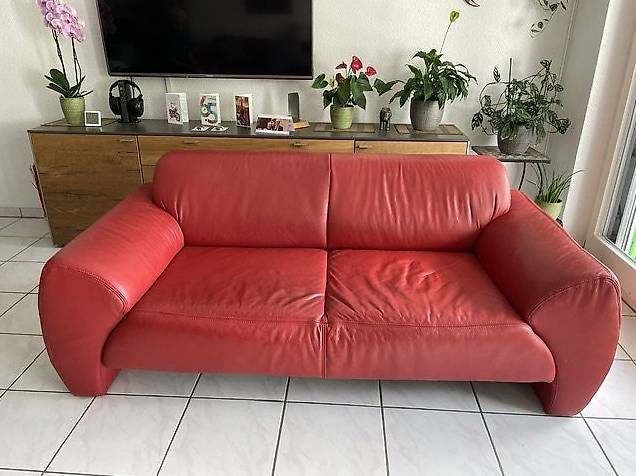 Divani: Ledersofas rotbraun – Usato da Villigen venduto da cor_9959 2