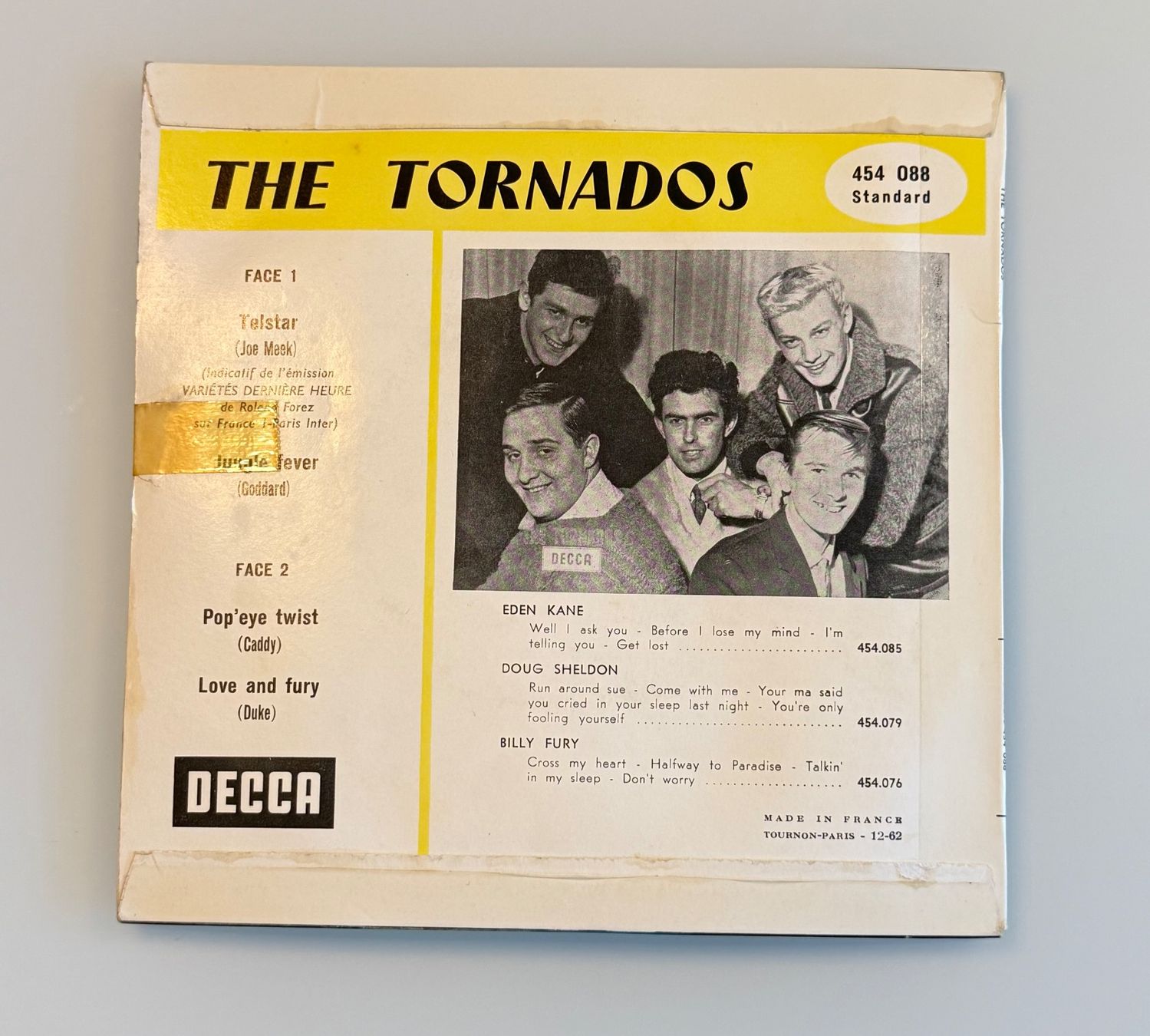 Vinyles: The Tornados - Telstar - EP 45T Decca – D'occasion à Denges par peumens 1