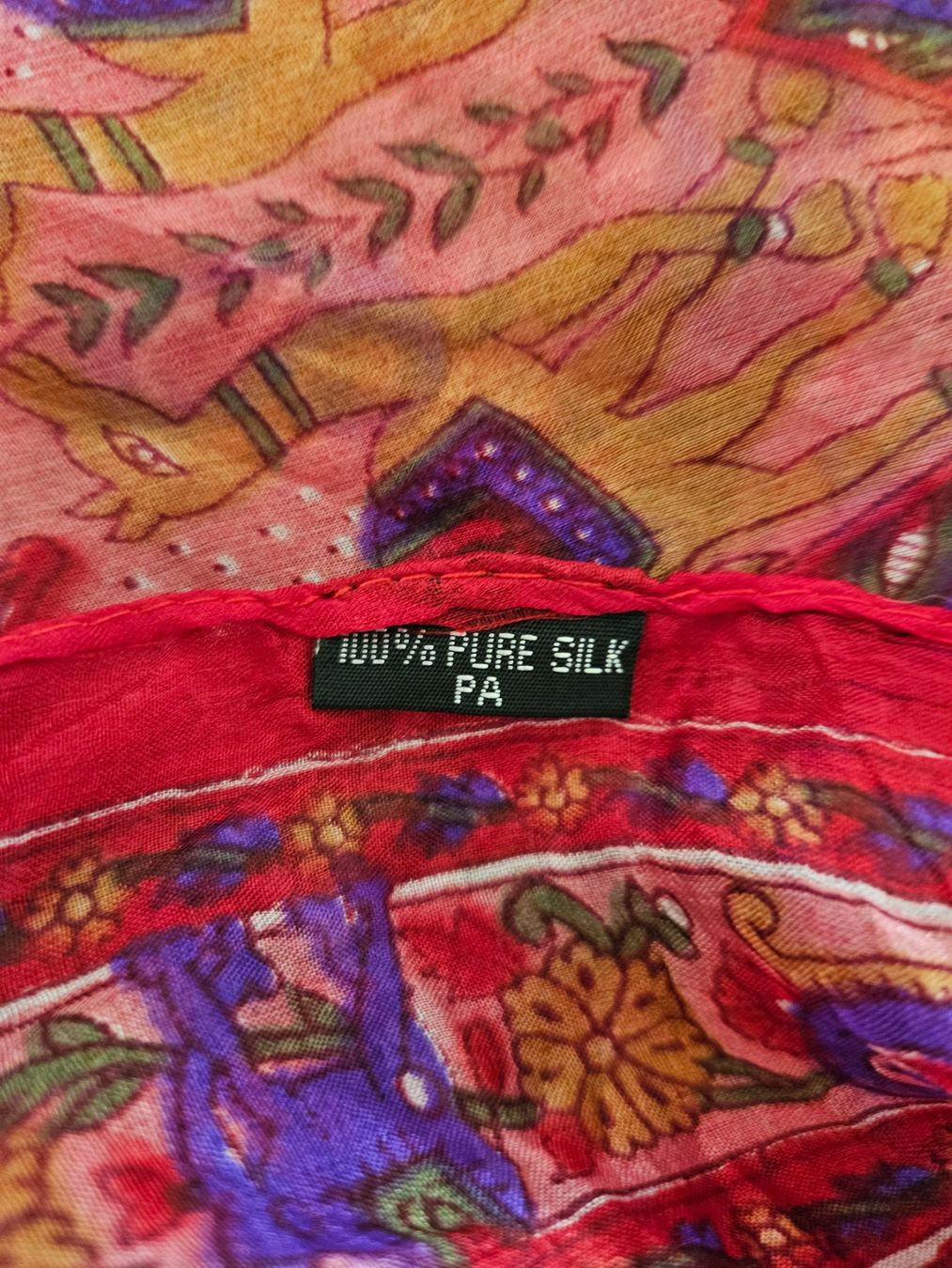 Foulards, Tücher & Schals: Silk scarf from India. 50x170cm – Gebraucht aus Affoltern am Albis von Katarinushka 2
