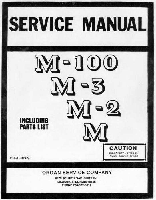 Strumenti musicali: Hammond Servicemanual – Usato da Bonaduz venduto da Mikebond